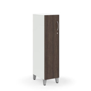 HON Contain wardrobe with laminate front, footed base, and lock