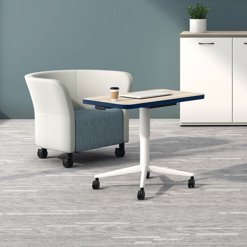 HON Huddle height-adjustable laptop table with casters