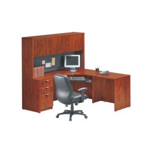 Premiera Laminate L Desk with Hutch