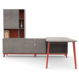 Global Corby new century modern desk with color accents