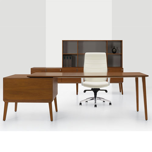 Global Corby new century modern executive veneer desk
