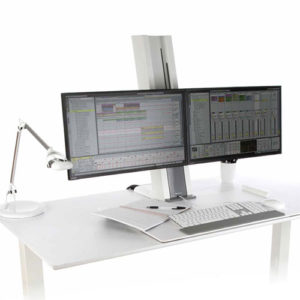Humanscale QuickStand height adjustable workstation with dual screens