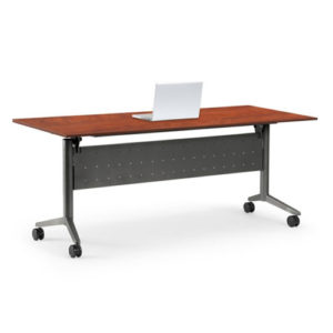 Premiera training room table with casters and modesty panel