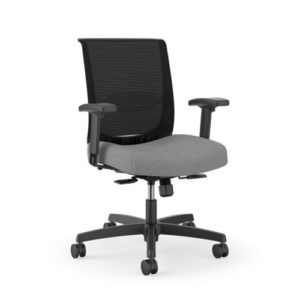 HON Convergence task chair with mesh back, fabric seat, and adjustable arms