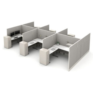 AIS Divi workstation 6-pack with storage towers
